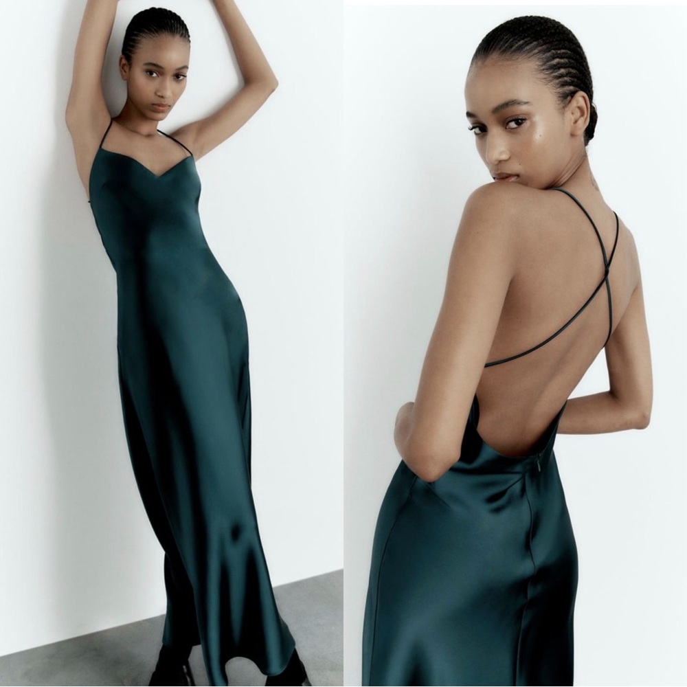 Zara Satin Lingerie Style Dress